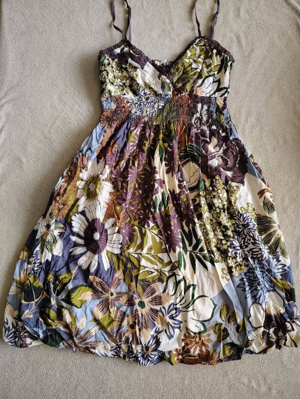 Speed Control Maxi Dress Floral 100% Cotton Sz S